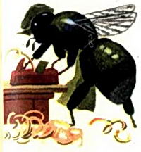 Пчела стругает рубанком